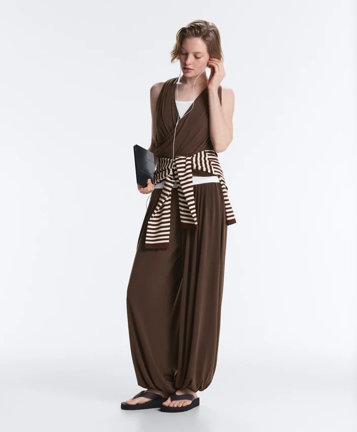 Modal Blend Crossover Sleeveless T-Shirt Modal Blend Crossover Sleeveless T-Shirt