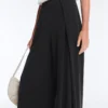 Modal Blend Straight-Leg Trousers with Side Pleat Modal Blend Straight-Leg Trousers with Side Pleat