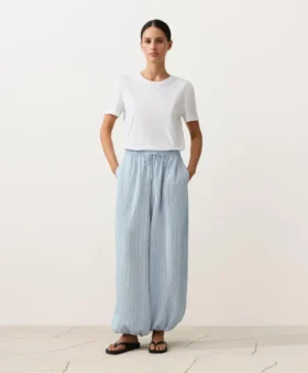 Modal Blend Striped Bloomer Trousers