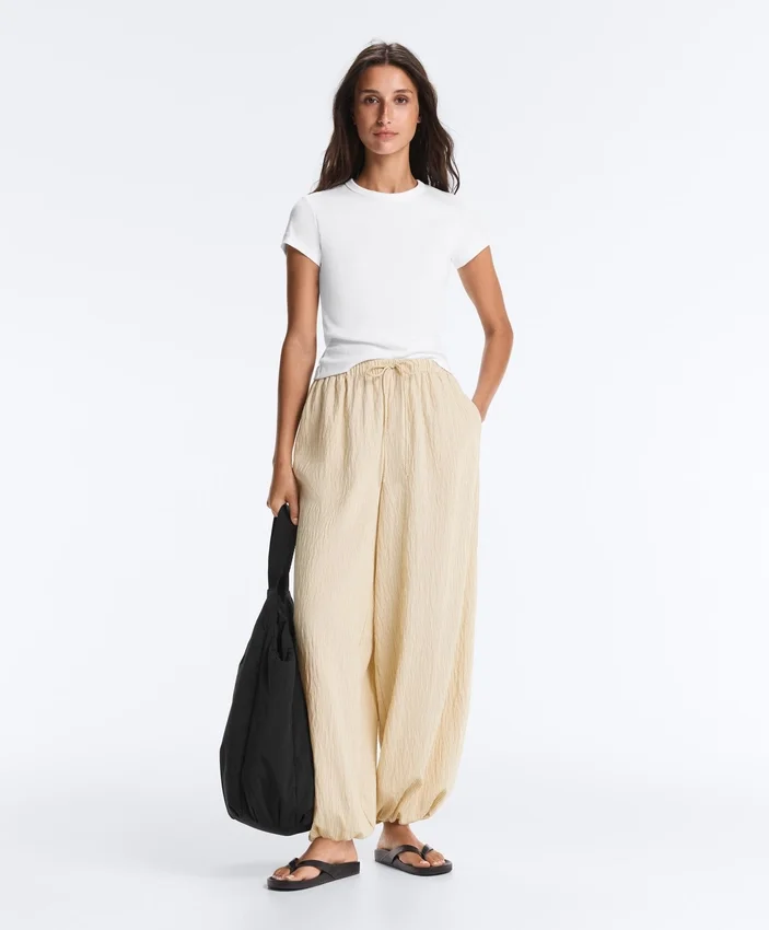 Modal Blend Striped Bloomer Trousers Modal Blend Striped Bloomer Trousers