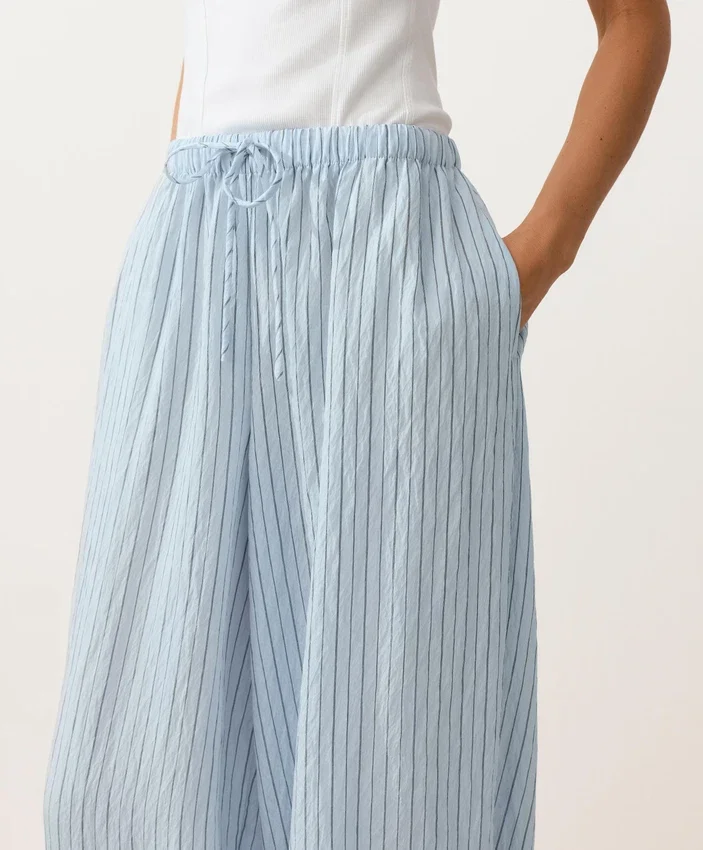 Modal Blend Striped Bloomer Trousers Modal Blend Striped Bloomer Trousers