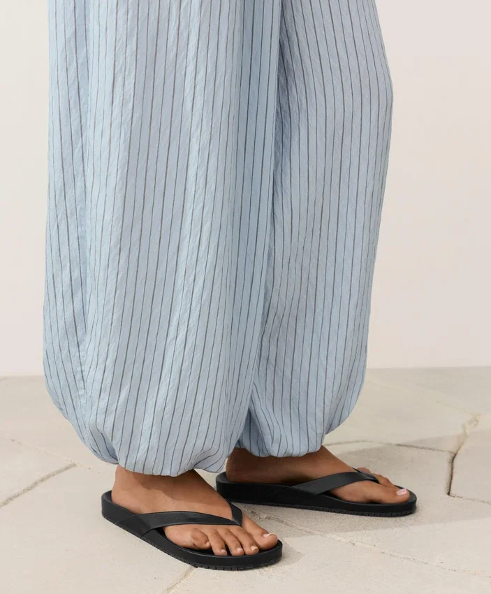 Modal Blend Striped Bloomer Trousers Modal Blend Striped Bloomer Trousers