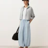 Modal Blend Striped Bloomer Trousers Modal Blend Striped Bloomer Trousers