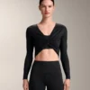 Multi-Position Long Sleeve Knotted Lyocell Blend T-Shirt Multi-Position Long Sleeve Knotted Lyocell Blend T-Shirt