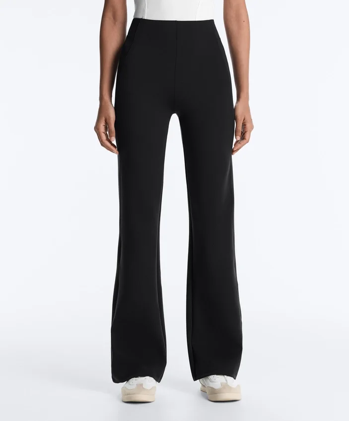 Neoprene-Effect High-Rise Flare Trousers Neoprene-Effect High-Rise Flare Trousers