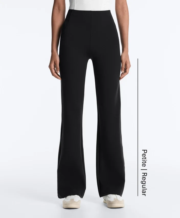 Neoprene-Effect High-Rise Flare Trousers Neoprene-Effect High-Rise Flare Trousers