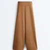 Neoprene Effect High Rise Wide-Leg Trousers Neoprene Effect High Rise Wide-Leg Trousers