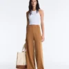Neoprene Effect High Rise Wide-Leg Trousers Neoprene Effect High Rise Wide-Leg Trousers