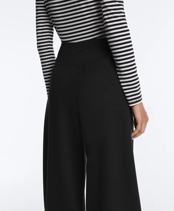 Neoprene Effect High Rise Wide-Leg Trousers Neoprene Effect High Rise Wide-Leg Trousers