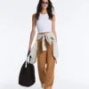 Neoprene Effect High Rise Wide-Leg Trousers Neoprene Effect High Rise Wide-Leg Trousers