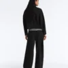 Neoprene Effect High Rise Wide-Leg Trousers Neoprene Effect High Rise Wide-Leg Trousers
