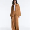 Neoprene Effect High Rise Wide-Leg Trousers Neoprene Effect High Rise Wide-Leg Trousers