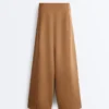 Neoprene Effect High Rise Wide-Leg Trousers Neoprene Effect High Rise Wide-Leg Trousers