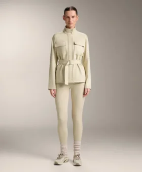 Neoprene-Effect Jacket with Belt