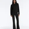 Neoprene-Effect High-Rise Flare Trousers Neoprene-Effect High-Rise Flare Trousers