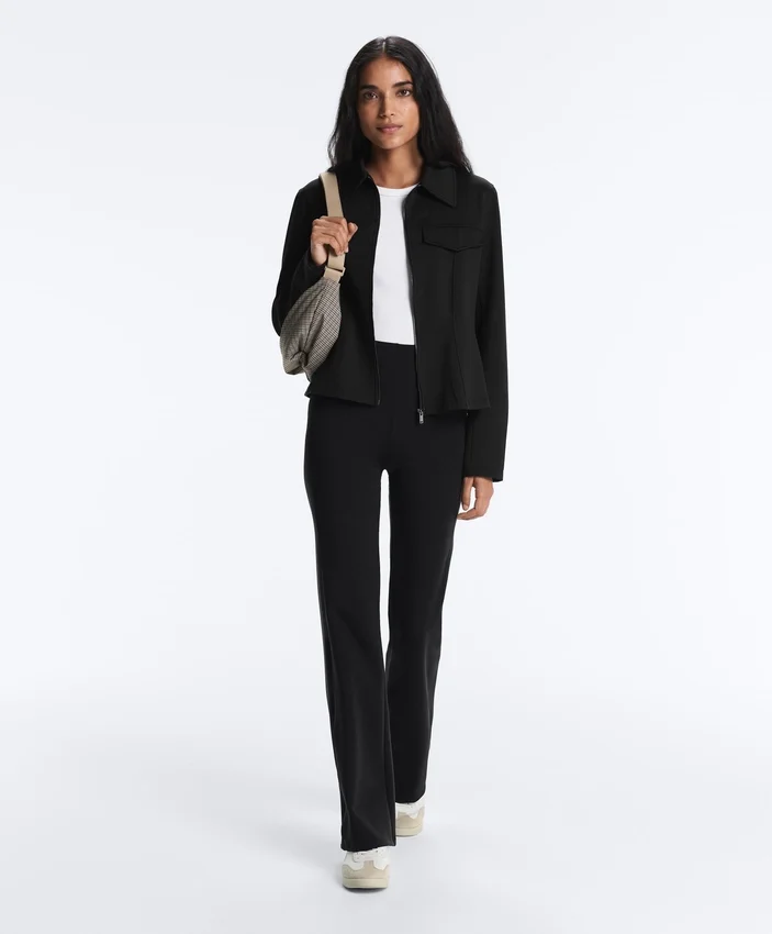 Neoprene-Effect High-Rise Flare Trousers Neoprene-Effect High-Rise Flare Trousers