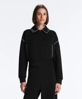 Neoprene-Effect Piping Jacket