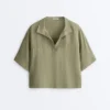 Oversize 100% Linen Short-Sleeved Shirt