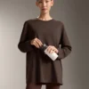 Oversize Cotton Blend Long-Sleeve T-Shirt Oversize Cotton Blend Long-Sleeve T-Shirt