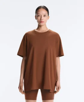Oversize Cotton-Blend Short-Sleeved T-Shirt Oversize Cotton-Blend Short-Sleeved T-Shirt