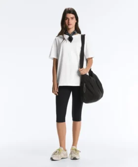 Oversize Cotton-Blend Short-Sleeved T-Shirt Oversize Cotton-Blend Short-Sleeved T-Shirt