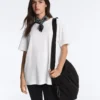 Oversize Cotton-Blend Short-Sleeved T-Shirt Oversize Cotton-Blend Short-Sleeved T-Shirt