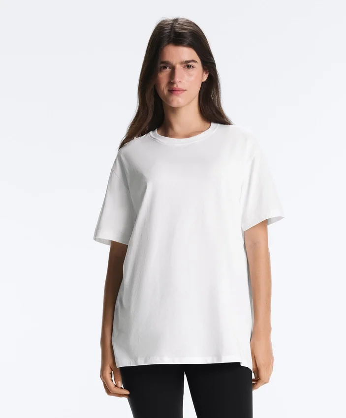 Oversize Cotton-Blend Short-Sleeved T-Shirt Oversize Cotton-Blend Short-Sleeved T-Shirt