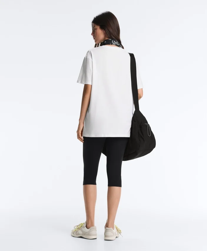 Oversize Cotton-Blend Short-Sleeved T-Shirt Oversize Cotton-Blend Short-Sleeved T-Shirt