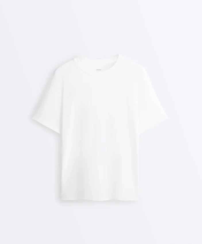 Oversize Cotton-Blend Short-Sleeved T-Shirt Oversize Cotton-Blend Short-Sleeved T-Shirt