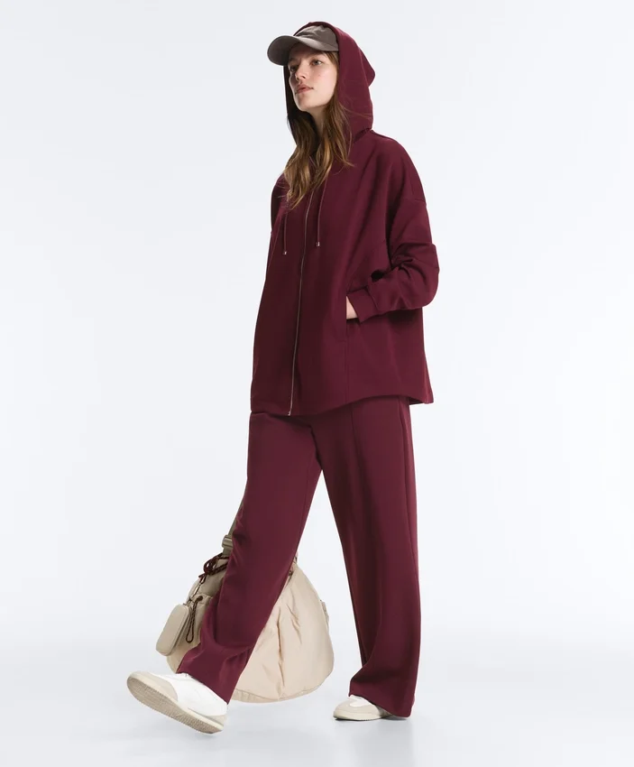 Oversize Cotton Piqué Hooded Jacket Oversize Cotton Piqué Hooded Jacket