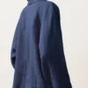 Oversize Long-Sleeve 100% Linen Polo Shirt Oversize Long-Sleeve 100% Linen Polo Shirt