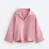 Oversize Long-Sleeve 100% Linen Polo Shirt Oversize Long-Sleeve 100% Linen Polo Shirt