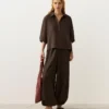 Oversize Short-Sleeve 100% Linen Polo Shirt Oversize Short-Sleeve 100% Linen Polo Shirt