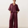 Oversize Short-Sleeved 100% Linen Shirt