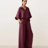 Oversize Short-Sleeved 100% Linen Shirt