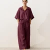 Oversize Short-Sleeved 100% Linen Shirt