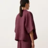 Oversize Short-Sleeved 100% Linen Shirt