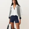 Oversized Short Sleeve 100% Linen Shirt