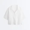 Oversized Short Sleeve 100% Linen Shirt