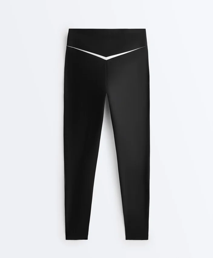 Perfect-Adapt High Rise Ankle-Length Leggings with Contrast Detail Perfect-Adapt High Rise Ankle-Length Leggings with Contrast Detail