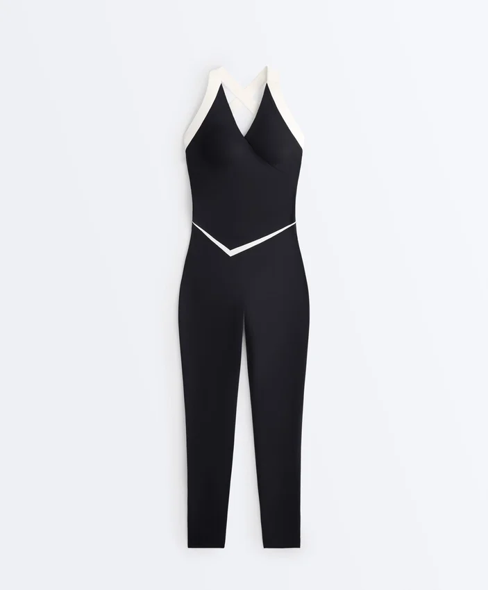 Perfect-Adapt Sleeveless Contrast Long Jumpsuit Perfect-Adapt Sleeveless Contrast Long Jumpsuit