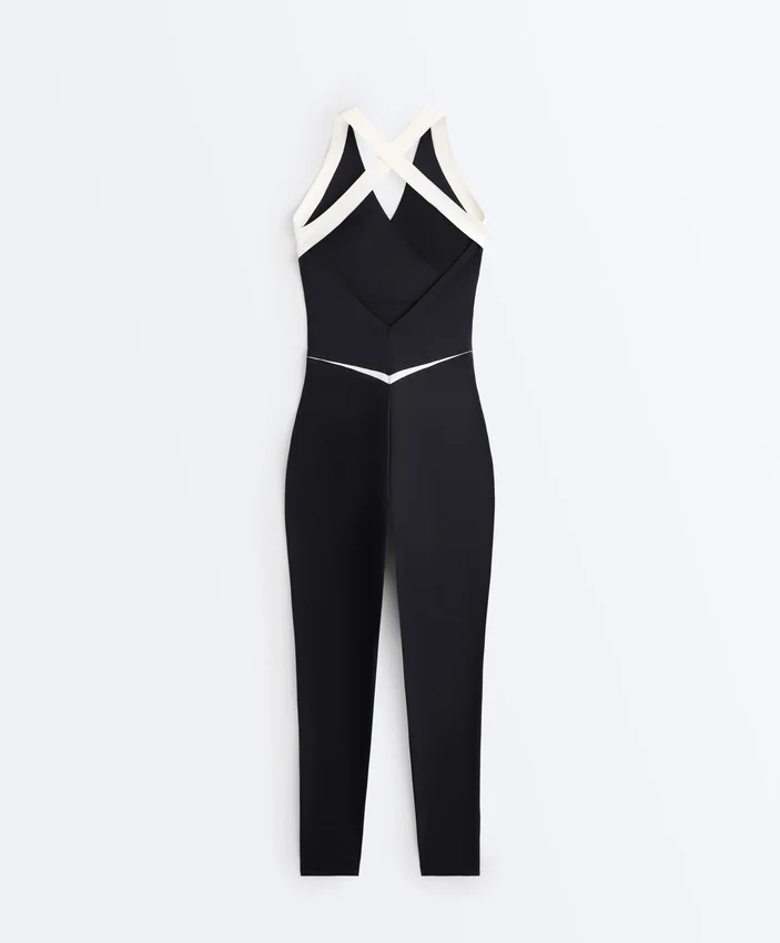 Perfect-Adapt Sleeveless Contrast Long Jumpsuit Perfect-Adapt Sleeveless Contrast Long Jumpsuit