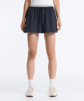 Pinstripe Cotton Pique Shorts Pinstripe Cotton Pique Shorts