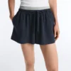 Pinstripe Cotton Pique Shorts Pinstripe Cotton Pique Shorts