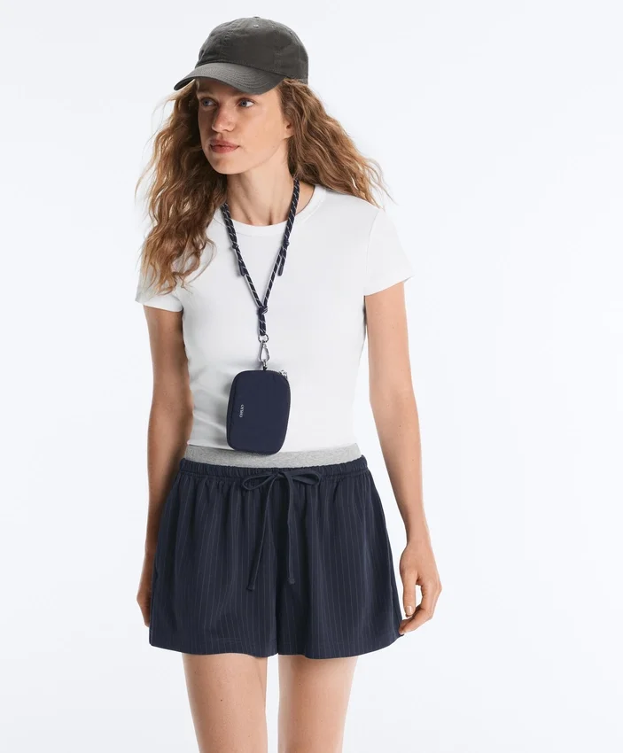 Pinstripe Cotton Pique Shorts Pinstripe Cotton Pique Shorts