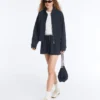 Pinstripe Cotton Pique Shorts Pinstripe Cotton Pique Shorts