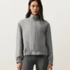 Pinstriped 100% Linen High-Neck Jacket Pinstriped 100% Linen High-Neck Jacket