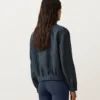 Pinstriped 100% Linen High-Neck Jacket Pinstriped 100% Linen High-Neck Jacket
