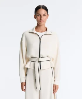 Piping Jacket with Soft-Touch Modal