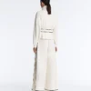 Soft-Touch Modal Wide-Leg Trousers with Contrast Piping Soft-Touch Modal Wide-Leg Trousers with Contrast Piping